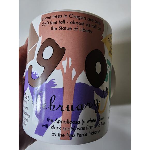 STARBUCKS 1997 States of Bean OREGON Collector's Series Large 20oz Coffee Mug - Picture 7 of 10